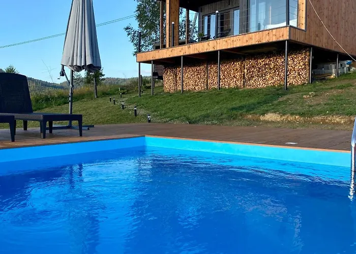Under Sky - з теплим басейном ,чаном-джакузі, панорамною ванною та Playstation 5 Vakantiehuis Slavske